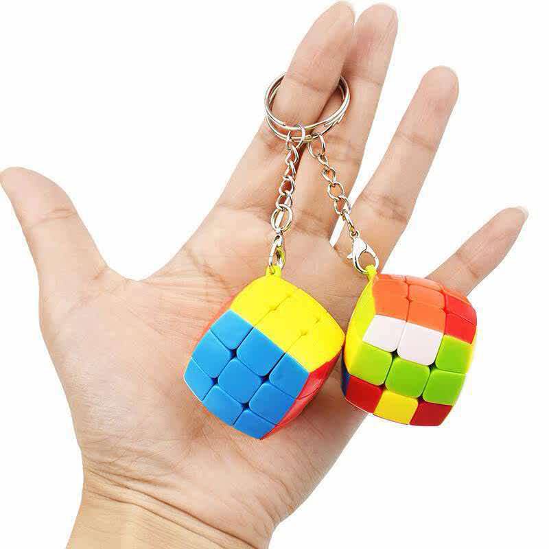 Kids Education Related - 2PCS Mini 3x3 Speed Cube Keychain