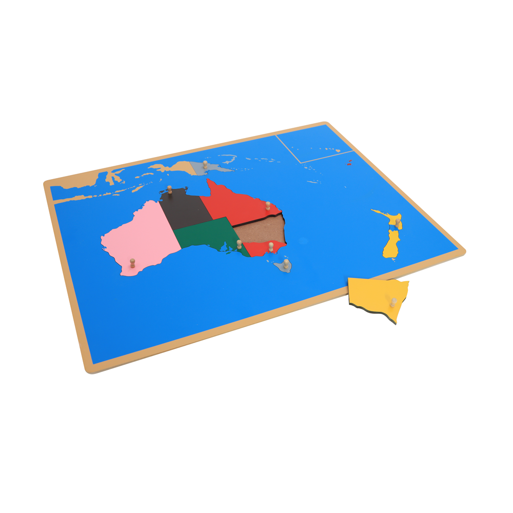 Kids Education In Australia - Wood Puzzle Map of Australia Montessori