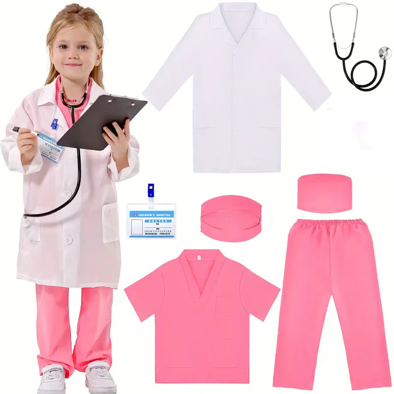 Kids Doctor Education - 7PCS Kids Doctor Nurse Cosplay Outfit