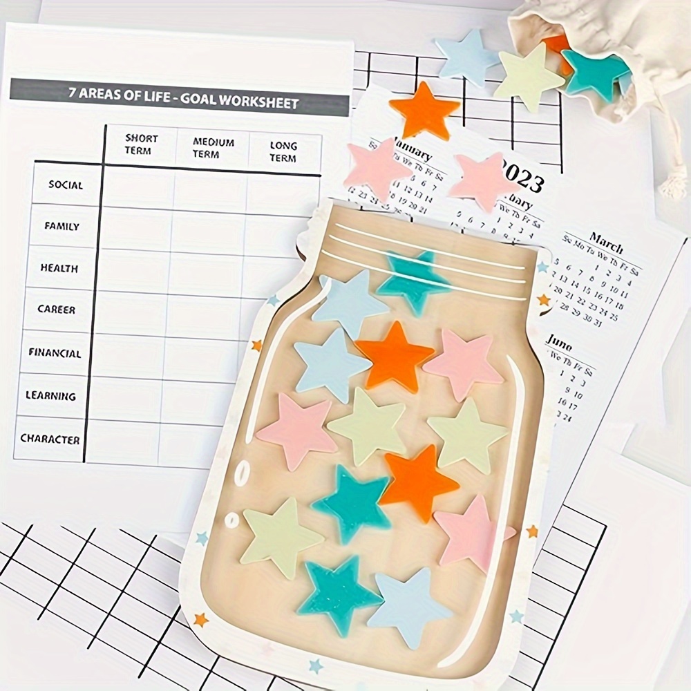 Kids Education System - Magnetic Star Reward Jar, Classroom &