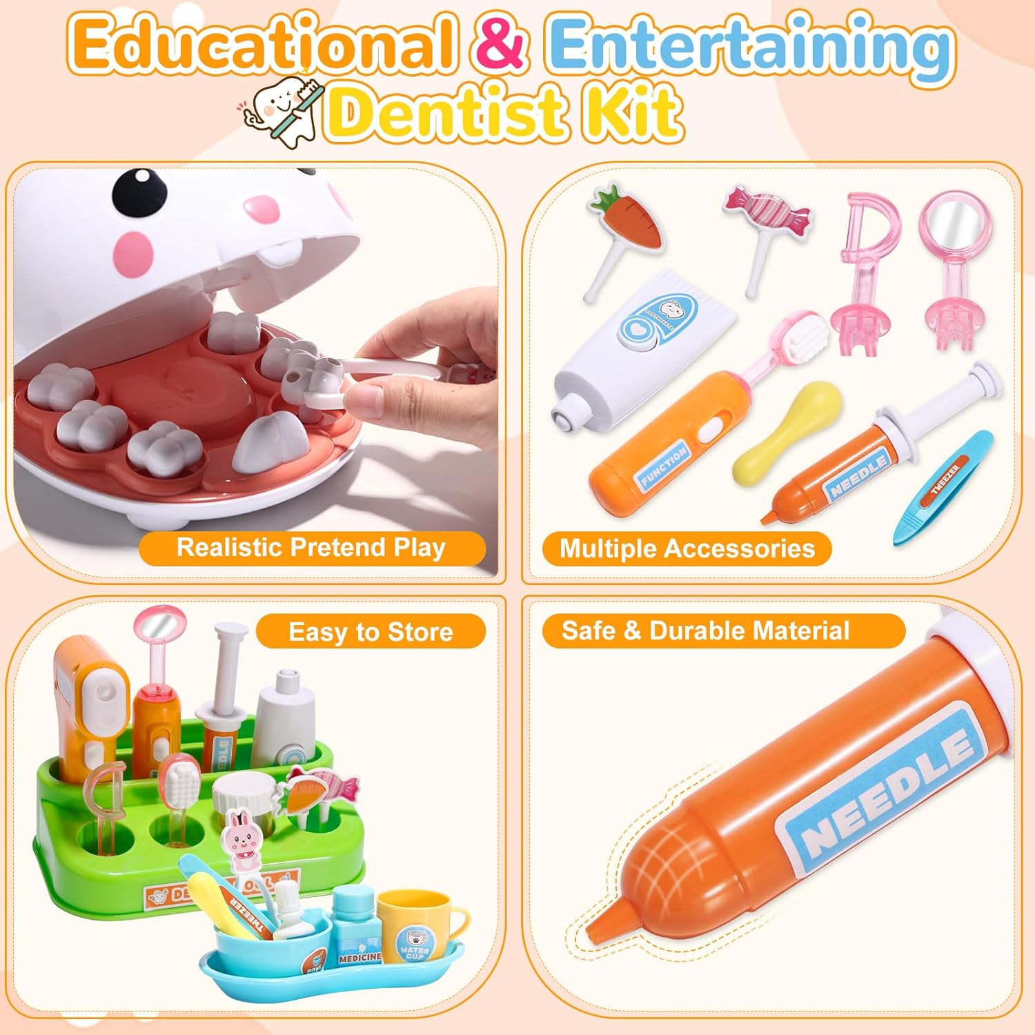 Dentist Kit Pretend Play Set T - огляд і ціна Kids Doctor Education
