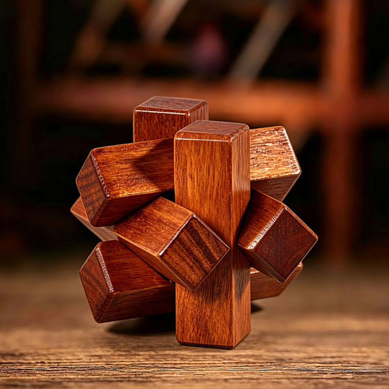 Wooden Knot Puzzle IQ Logic Tr - огляд і ціна Kids Education Fun