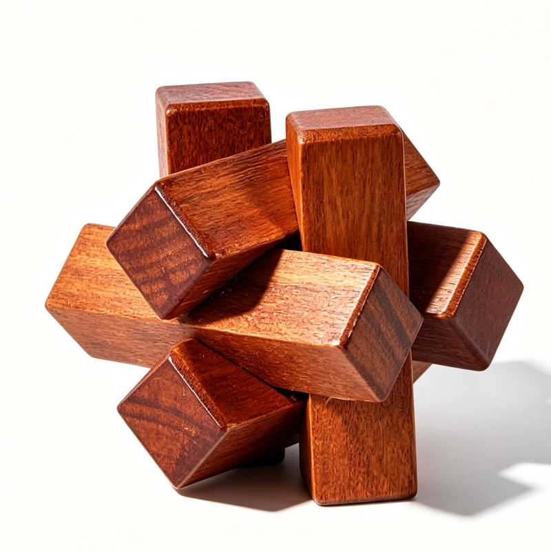 Wooden Knot Puzzle IQ Logic Tr - огляд і ціна Kids Education Fun