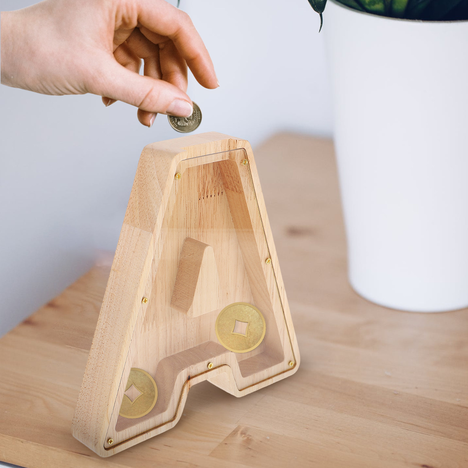 Alphabet Shaped Wooden Money B - огляд і ціна Kids Education Savings